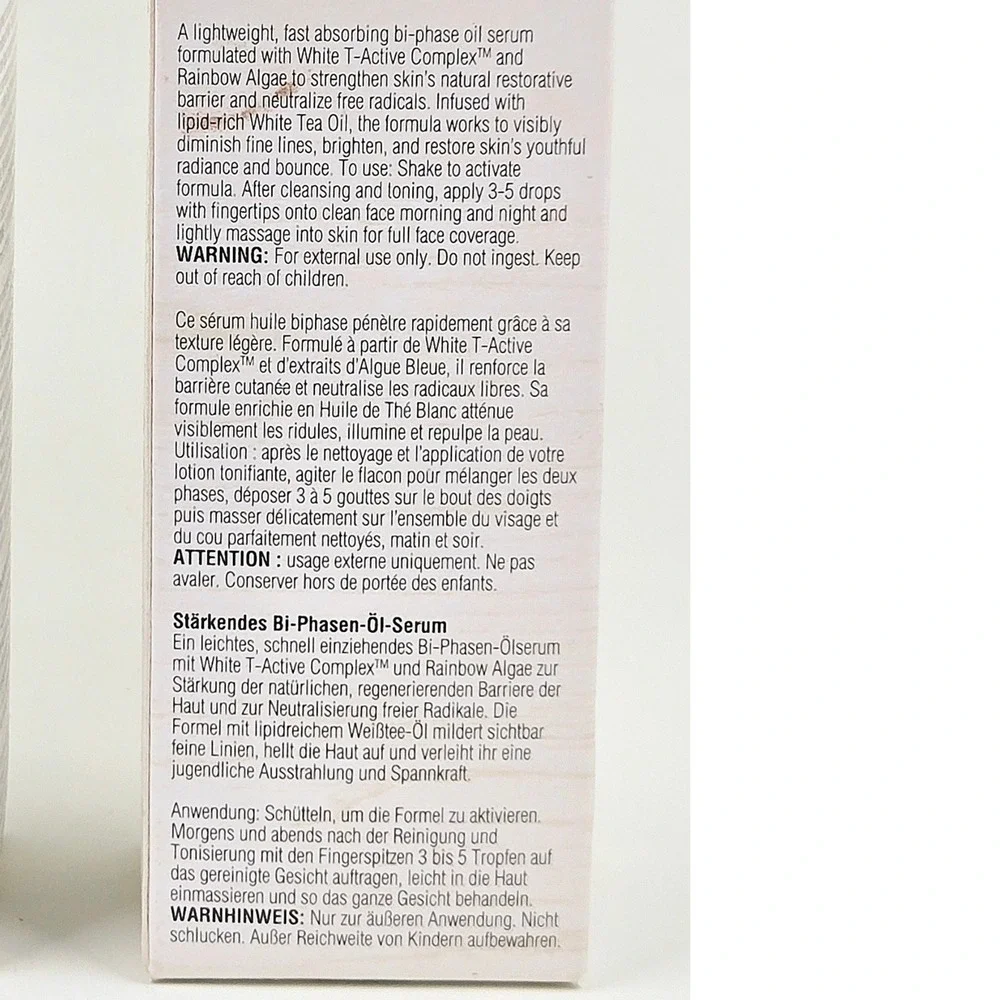 Elizabeth Arden White Tea Skin Solutions Fortifying Bi-Phase Oil Serum 1oz 30ml
